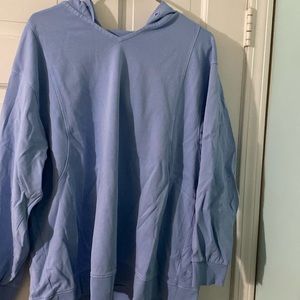 Light blue Athleta hoodie.